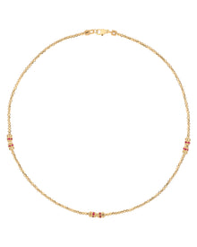 Moon 3 Elements Necklace in 18kt Gold and Rubies