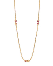 Moon 3 Elements Necklace in 18kt Gold and Rubies