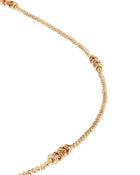 Moon 3 Elements Necklace in 18kt Gold and Rubies