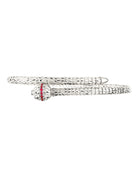 Ophidia Bangle Bracelet in 18kt White Gold and Rubies