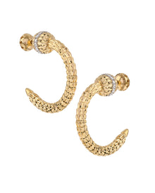 Ophidia Hoop Earrings in 18kt Gold and Diamonds