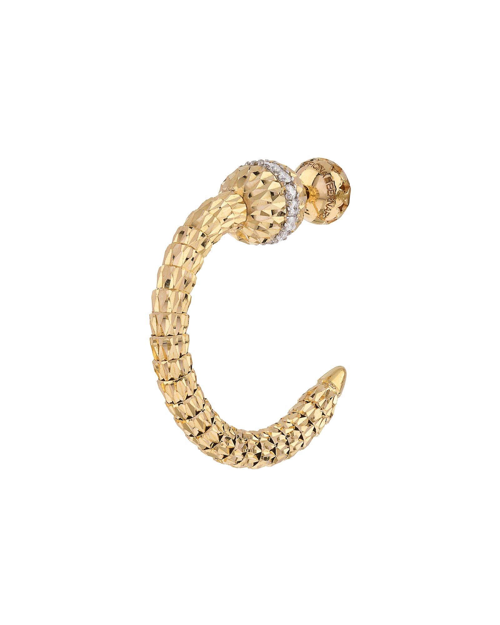 Ophidia Hoop Earrings in 18kt Gold and Diamonds