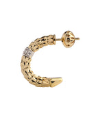 Ophidia 2 row Hoop Earrings in 18kt Gold and Diamonds