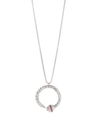 Ophidia Pendant Necklace in 18kt White Gold and Rubies