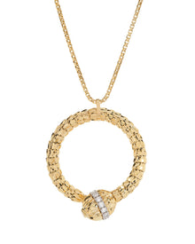 Ophidia Pendant Necklace in 18kt Gold and Diamonds