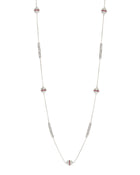 Ophidia Station Necklace in 18kt White Gold and Rubies