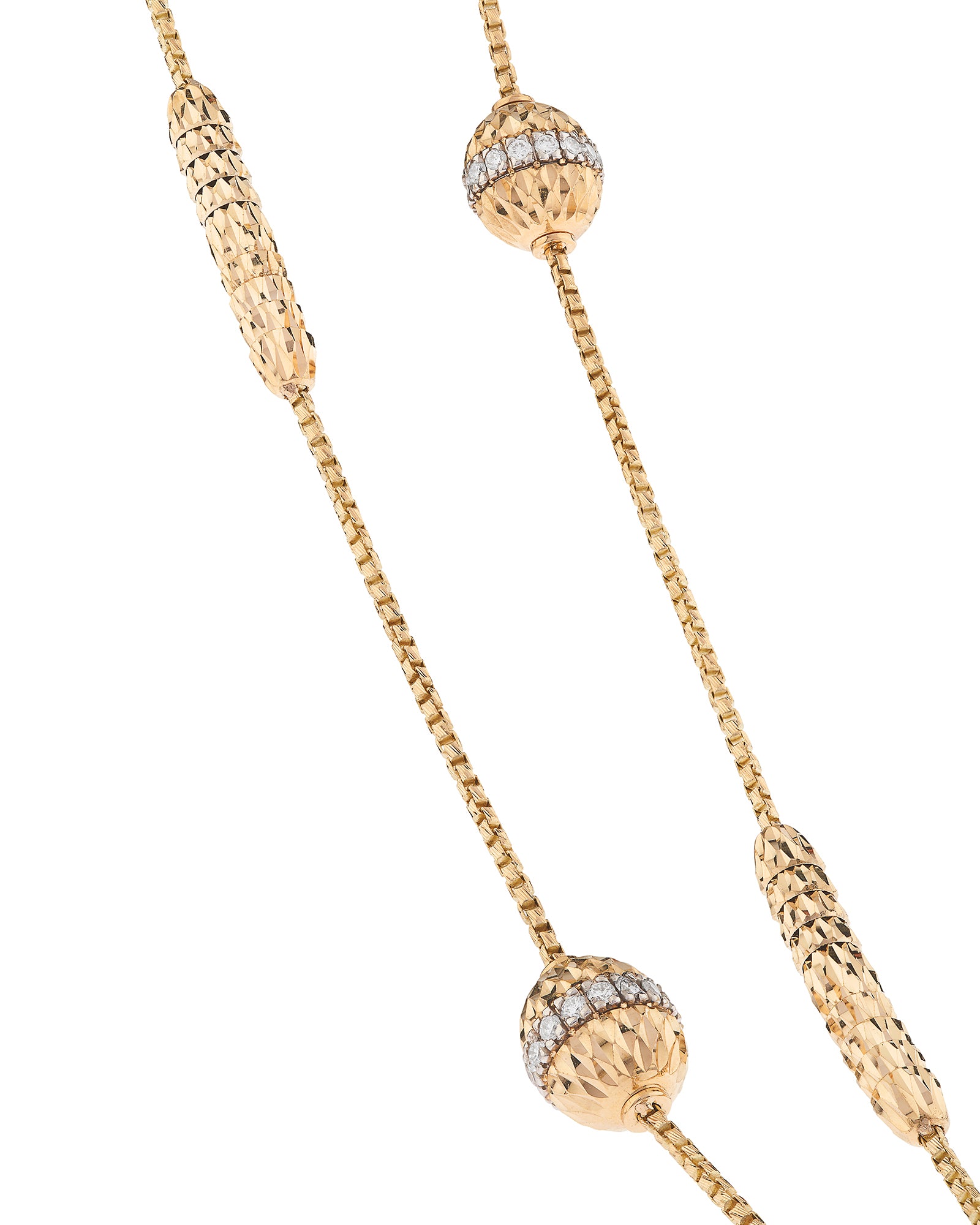Ophidia Station Necklace in 18kt Gold and Diamonds