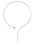 Ophidia Y Necklace in 18kt White Gold and Rubies