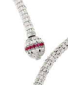 Ophidia Y Necklace in 18kt White Gold and Rubies