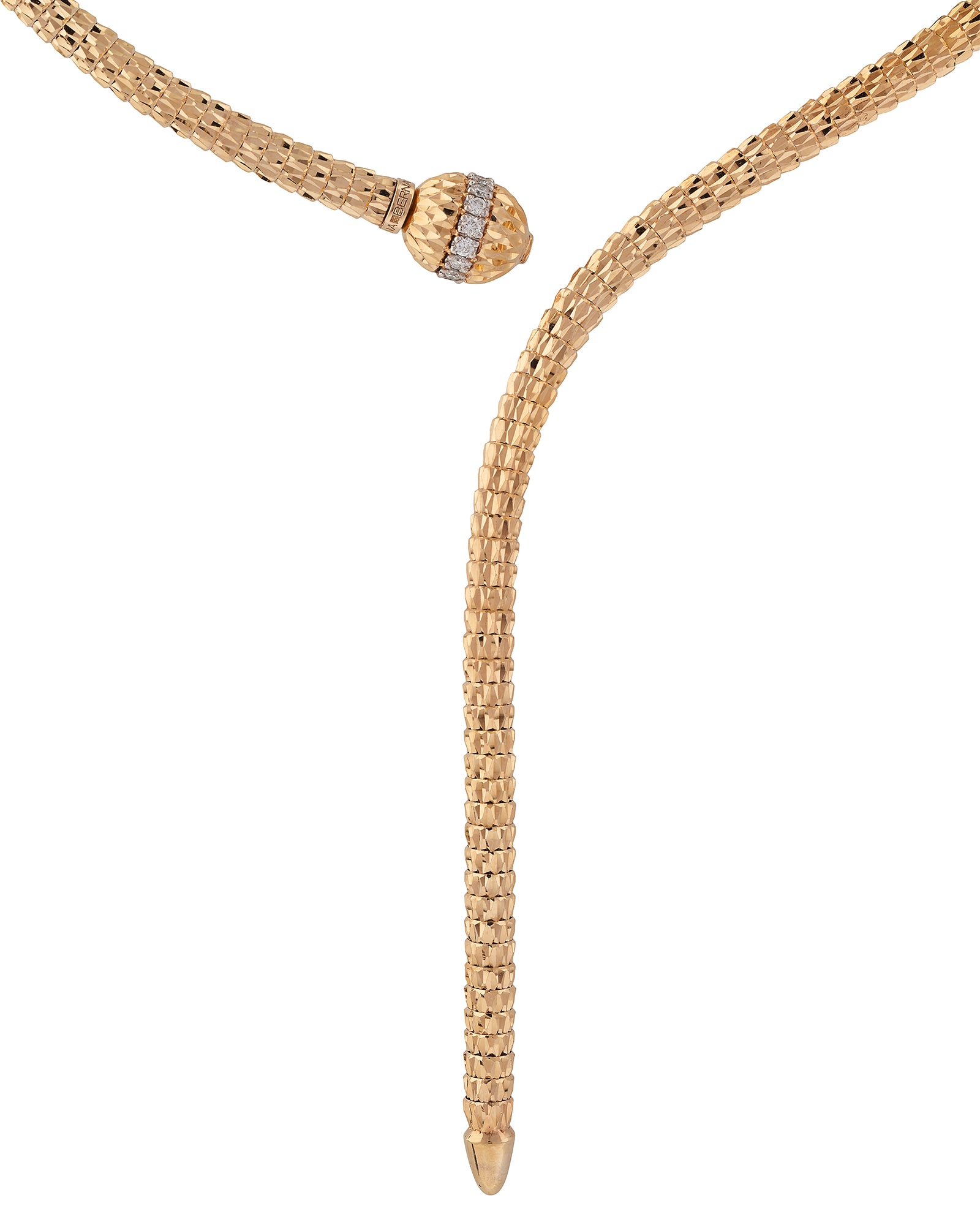 Ophidia Y Necklace in 18kt Gold and Diamonds
