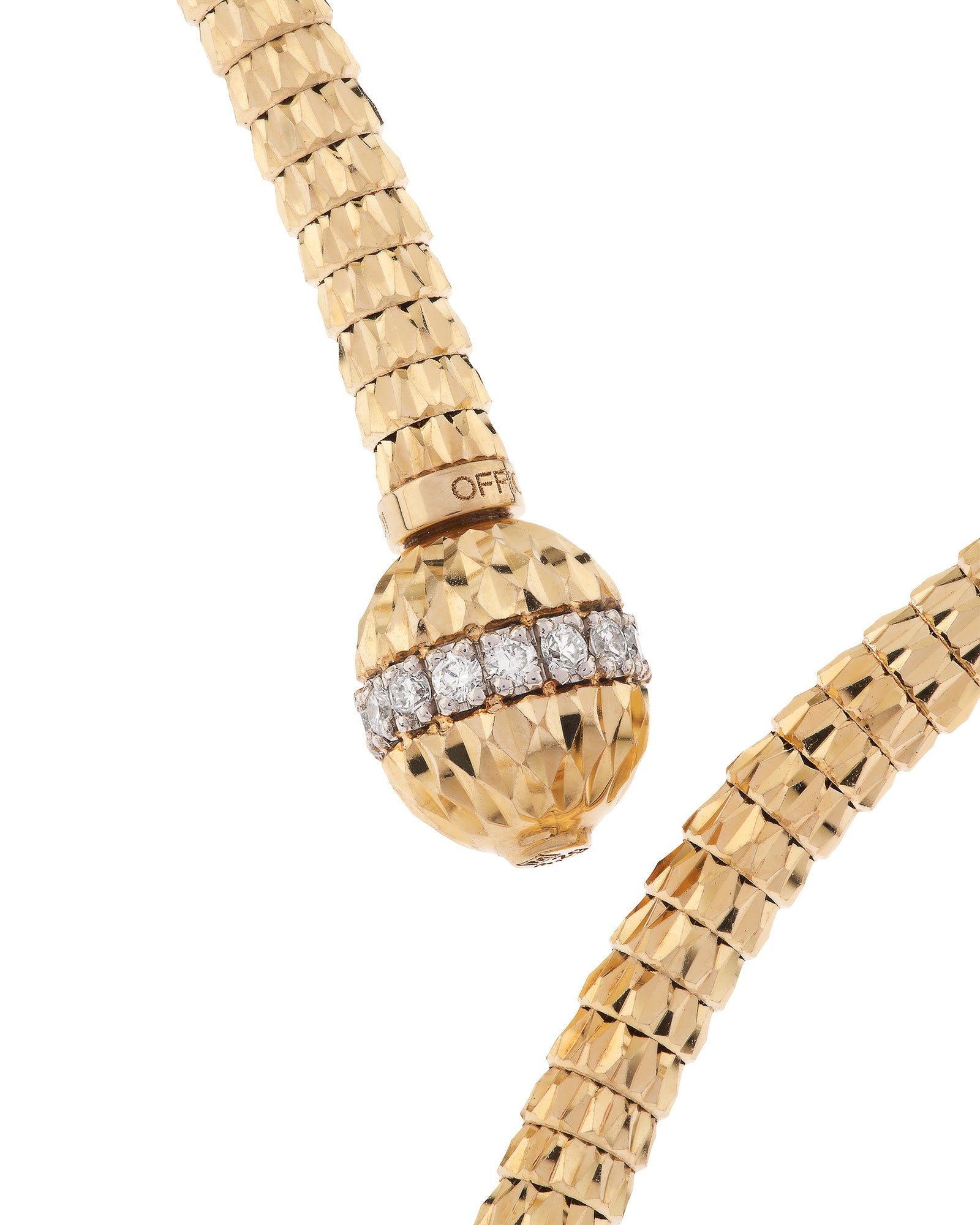 Ophidia Y Necklace in 18kt Gold and Diamonds