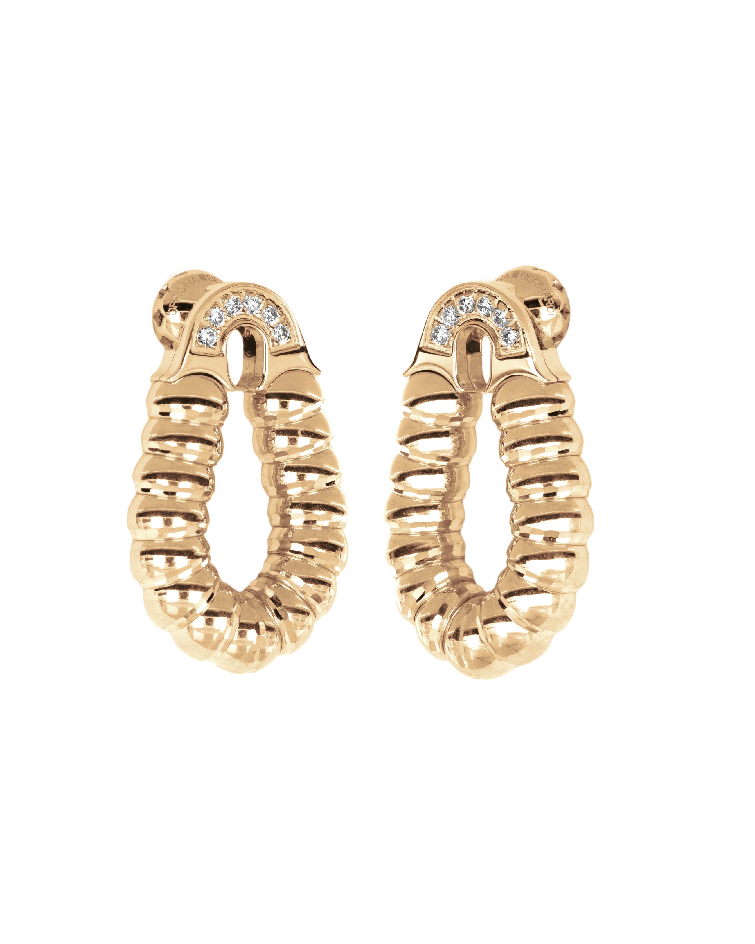 Enigma Aura Orecchini in Oro Giallo 18kt e Diamanti Bianchi