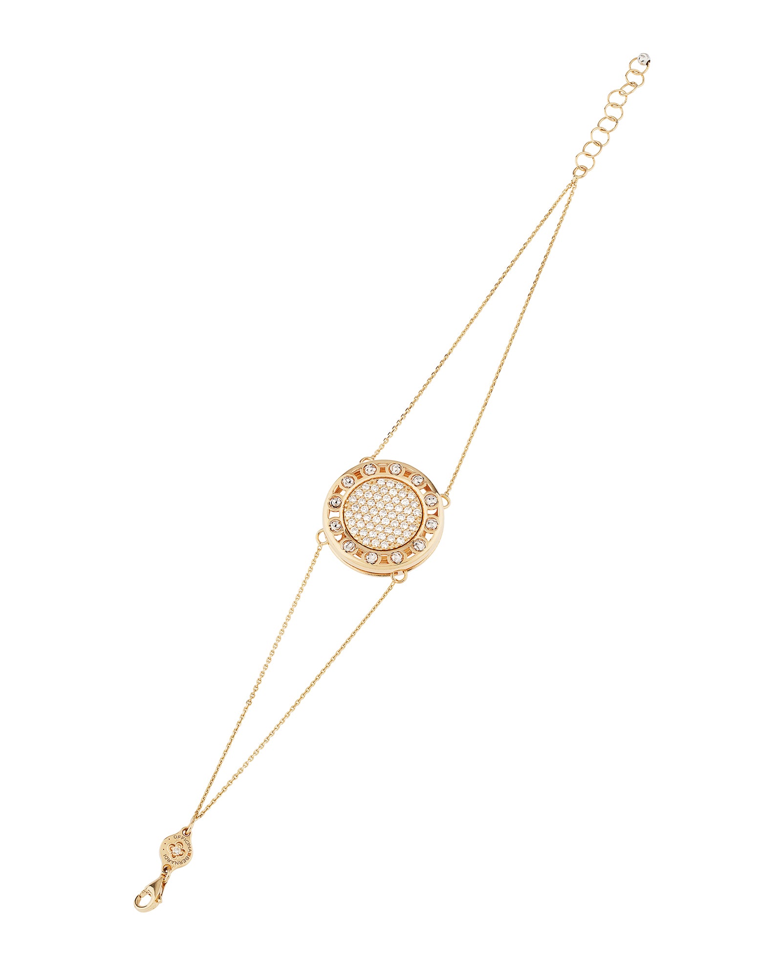 Senzatempo Large Bracelet in 18kt Gold and Diamonds