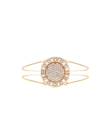 Senzatempo Large Bracelet in 18kt Gold and Diamonds