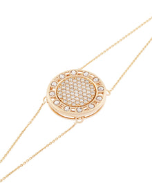 Senzatempo Large Bracelet in 18kt Gold and Diamonds