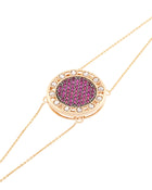 Senzatempo Large Bracelet in 18kt Gold and Rubies