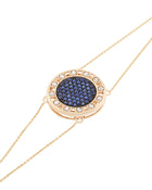 Senzatempo Large Bracelet in 18kt Gold and Sapphires