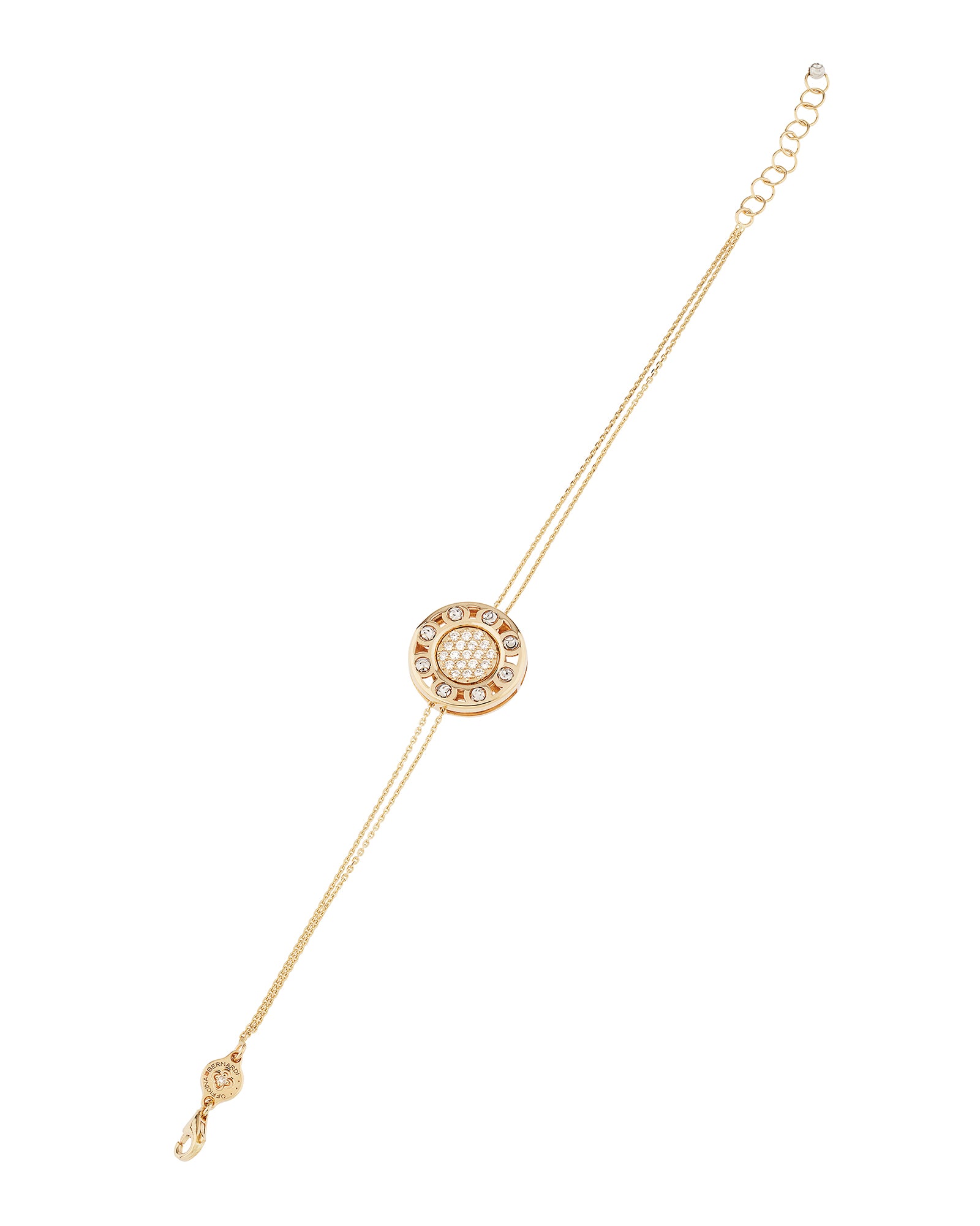 Senzatempo Small Bracelet in 18kt Gold and Diamonds