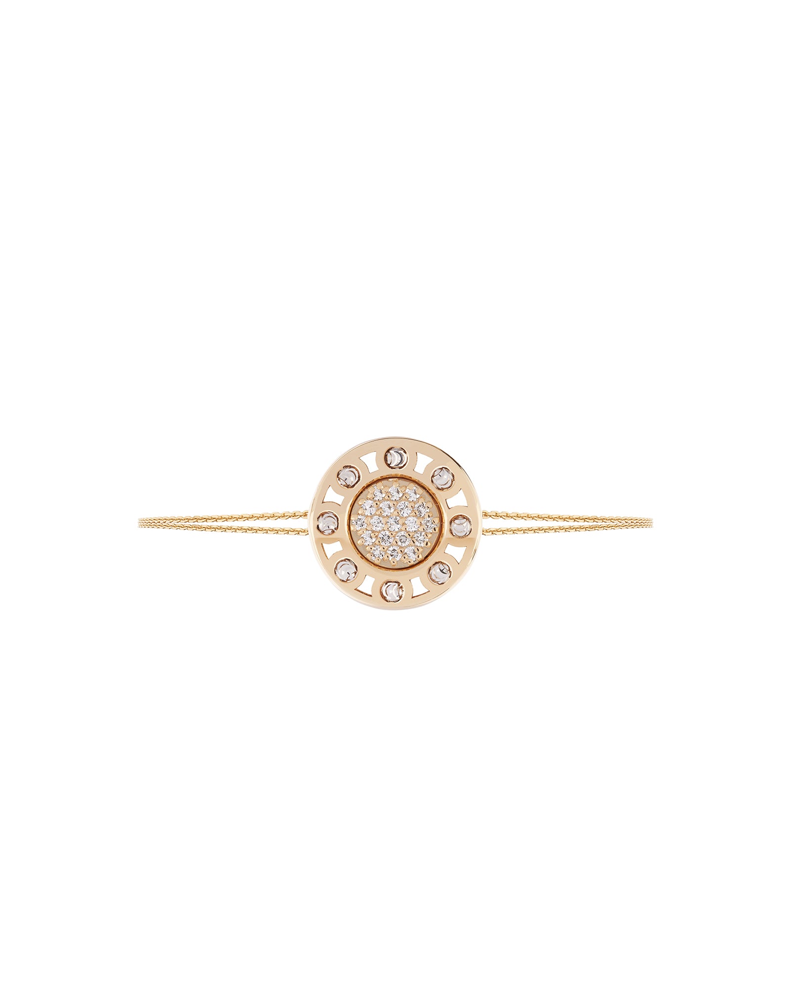 Senzatempo Small Bracelet in 18kt Gold and Diamonds