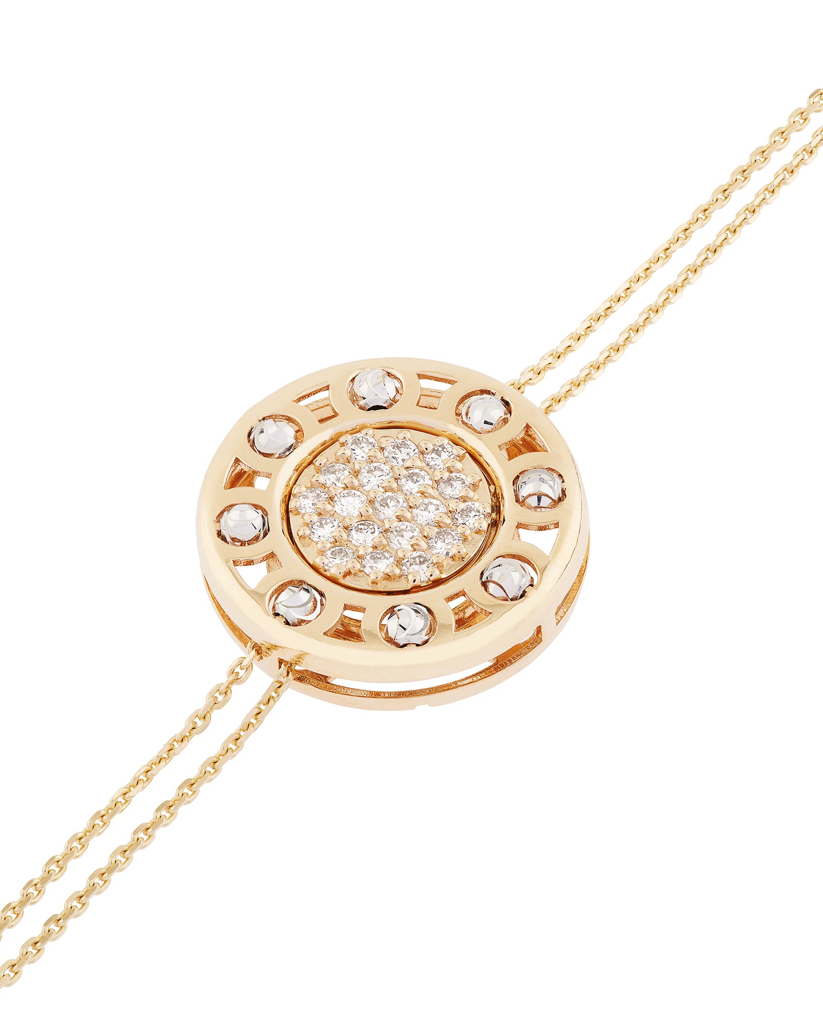 Senzatempo Small Bracelet in 18kt Gold and Diamonds