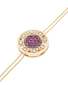 Senzatempo Small Bracelet in 18kt Gold and Rubies