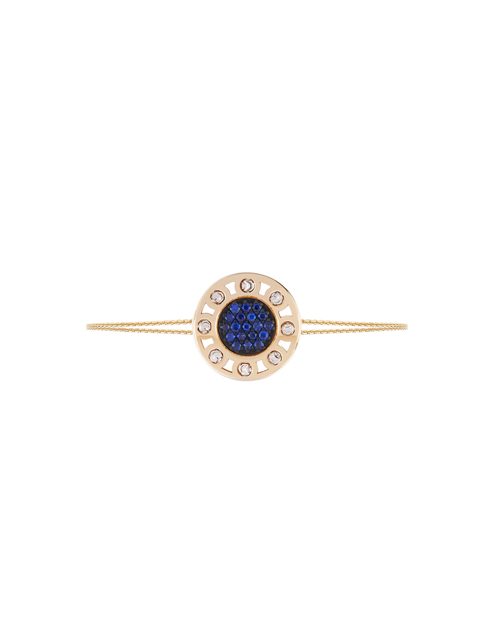 Senzatempo Small Bracelet in 18kt Gold and Sapphires