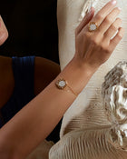 Senzatempo Large Bracelet in 18kt Gold and Diamonds