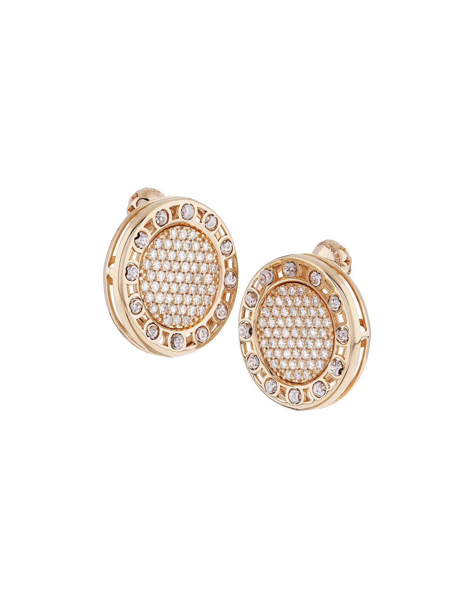 Senzatempo Large Earrings in 18kt Gold and Diamonds