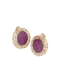 Senzatempo Large Earrings in 18kt Gold and Rubies