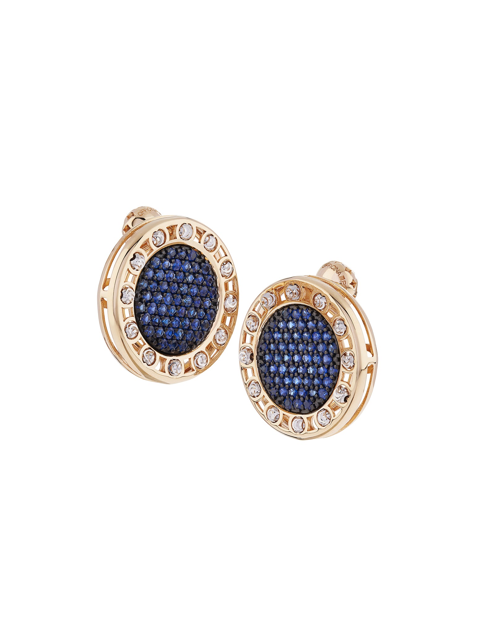 Senzatempo Large Earrings in 18kt Gold and Sapphires