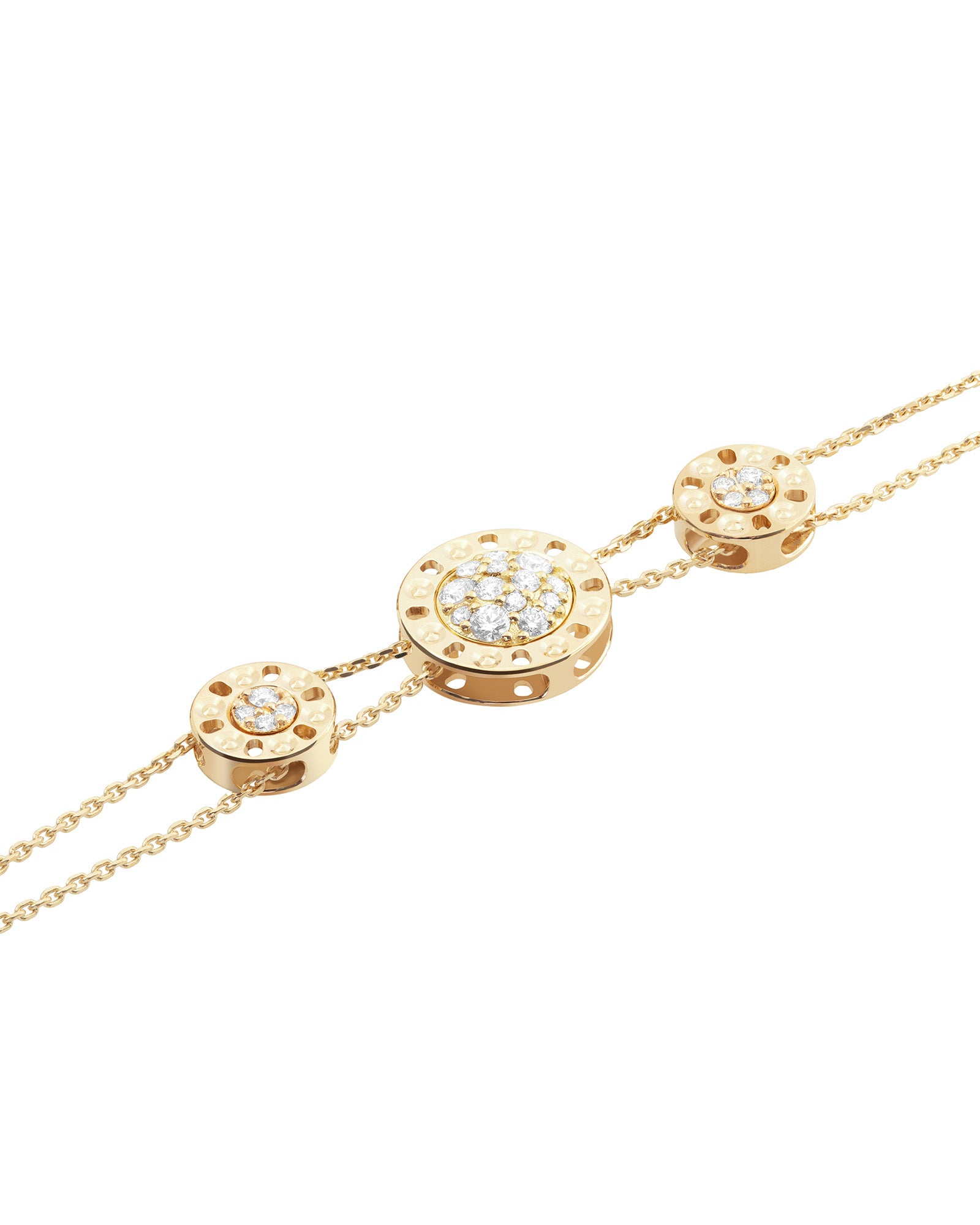 Senzatempo Essence 18kt Yellow Gold and White Diamond Bracelet