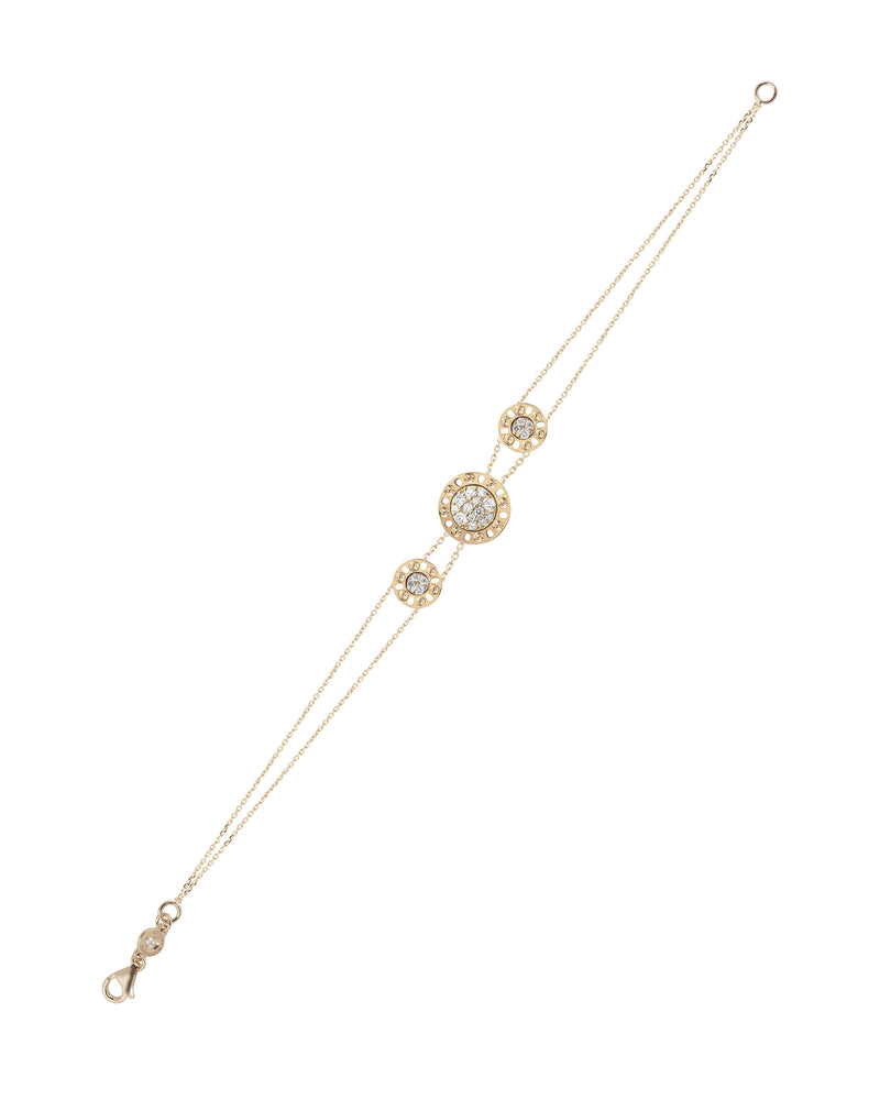 Senzatempo Essence 18kt Yellow Gold and White Diamond Bracelet