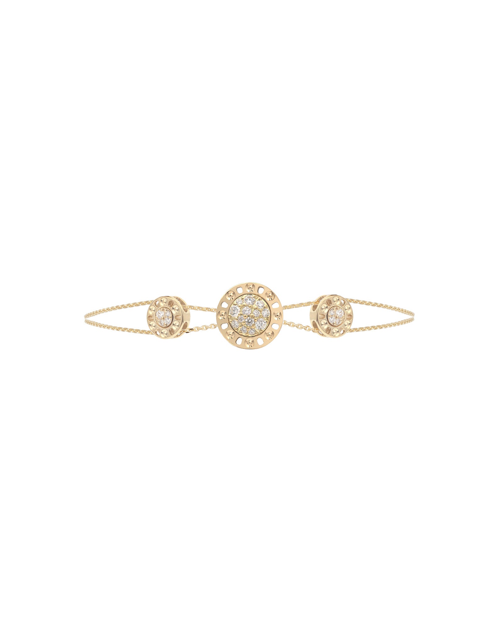 Senzatempo Essence 18kt Yellow Gold and White Diamond Bracelet