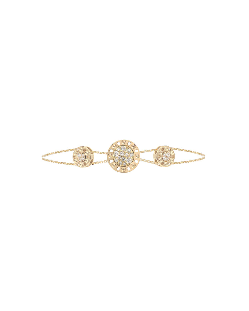Senzatempo Essence 18kt Yellow Gold and White Diamond Bracelet