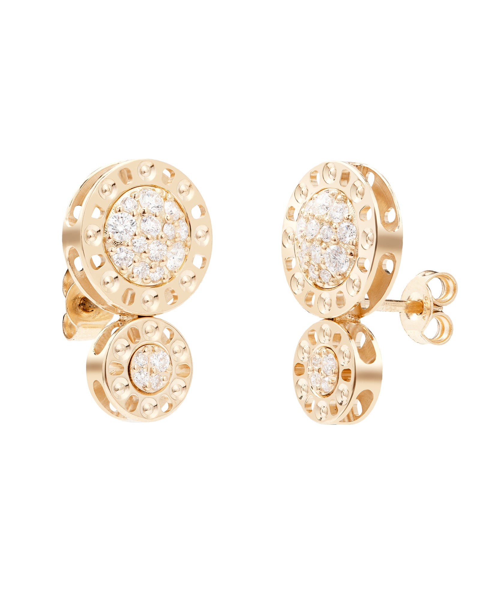 Timeless Essence 18kt Yellow Gold and Diamond Earrings
