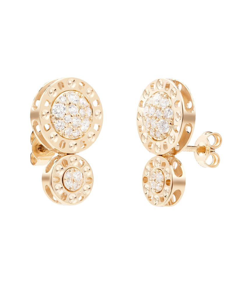 Timeless Essence 18kt Yellow Gold and Diamond Earrings