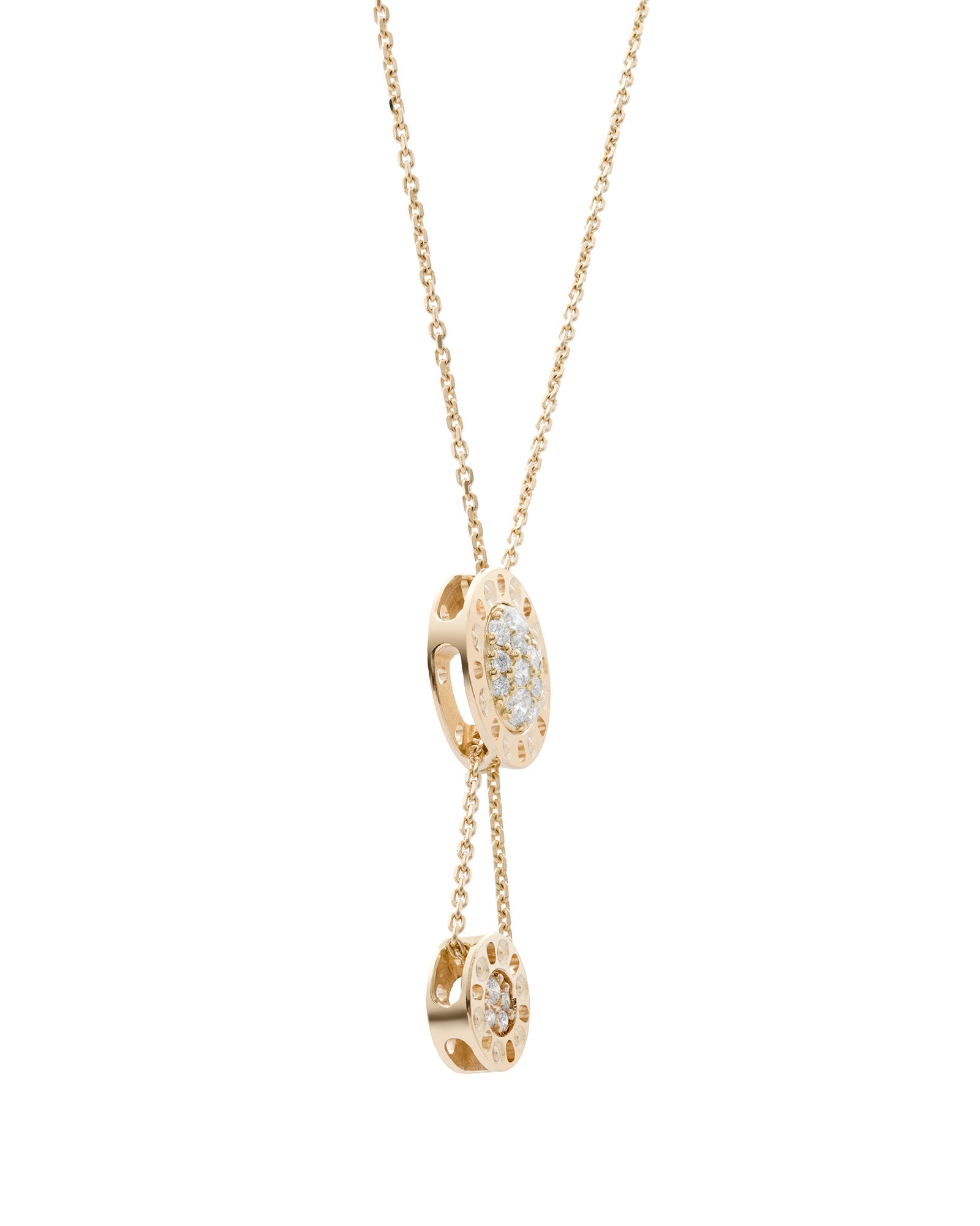 Timeless Essence 18kt Yellow Gold and White Diamond Necklace