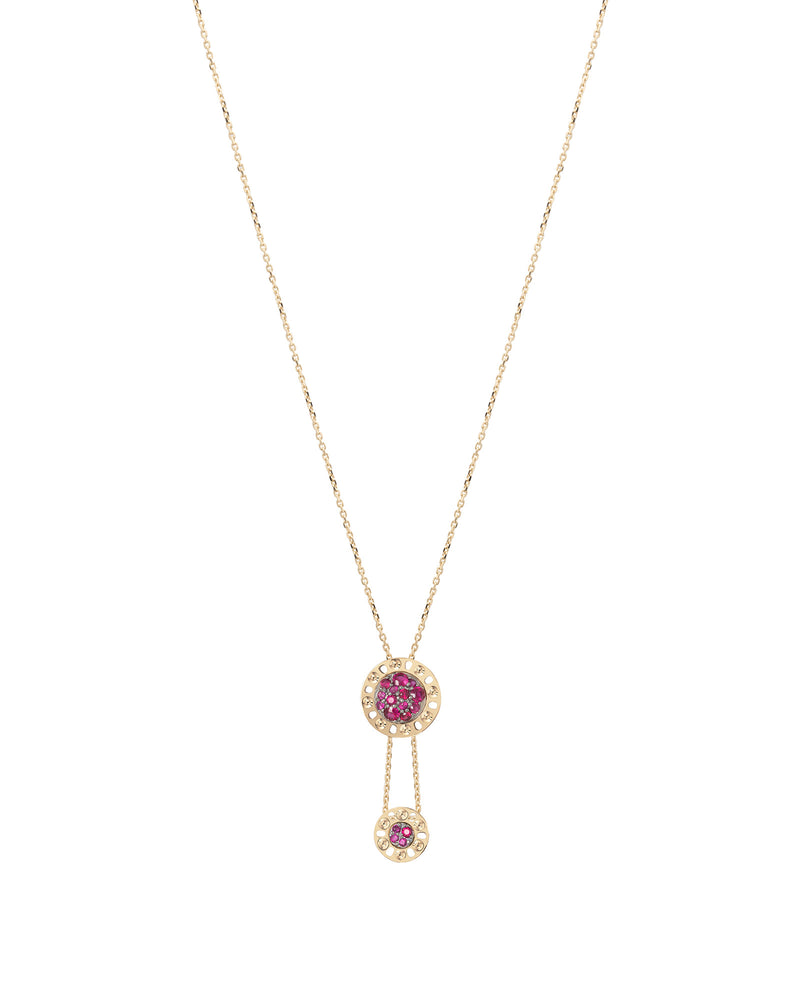 Timeless Essence Necklace in 18kt Yellow Gold and Rubies