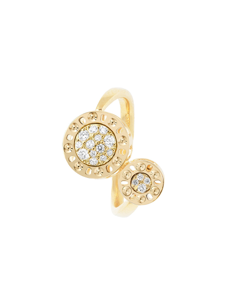 Senzatempo Small Ring in 18kt Gold and Diamonds