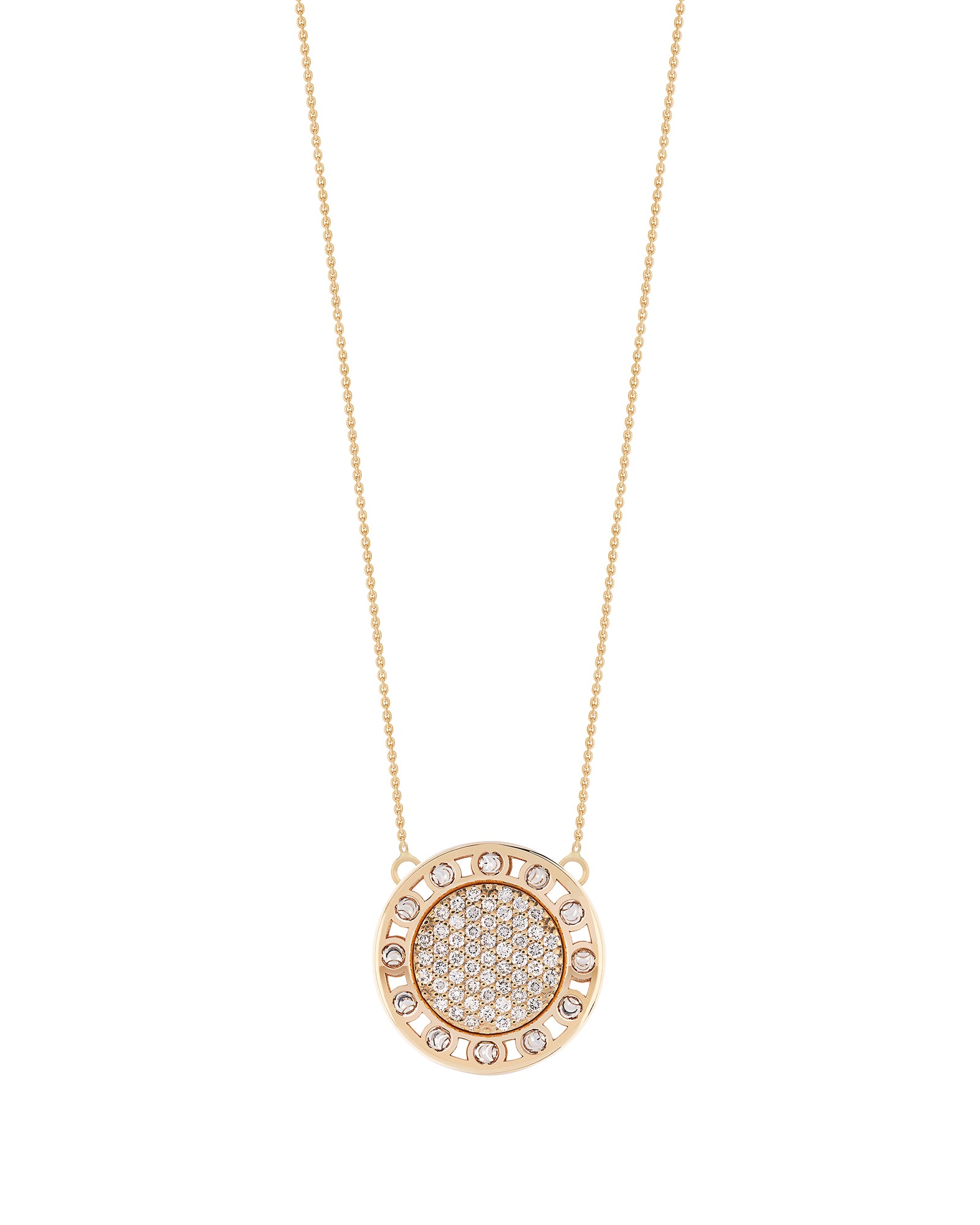 Senzatempo Large Necklace in 18kt Gold and Diamonds