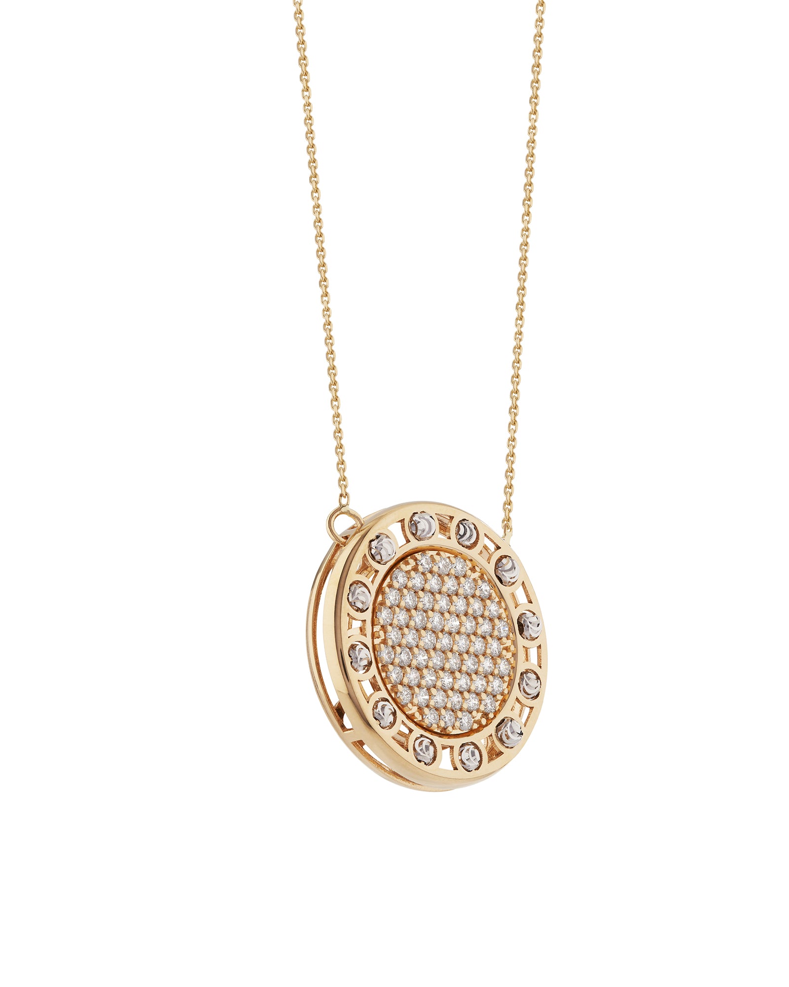 Senzatempo Large Necklace in 18kt Gold and Diamonds