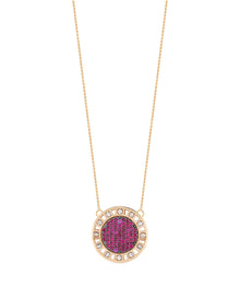 Senzatempo Large Necklace in 18kt Gold and Rubies