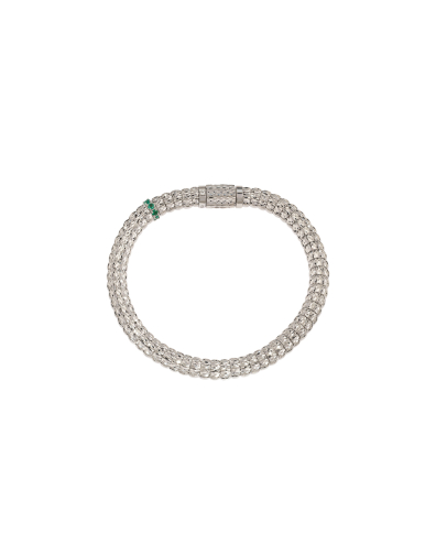 ENIGMA BRACELET IN 18KT WHITE GOLD AND EMERALDS