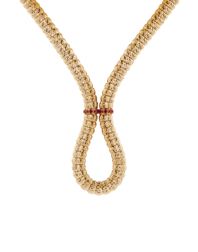 ENIGMA X NECKLACE IN 18KT GOLD AND RUBIES