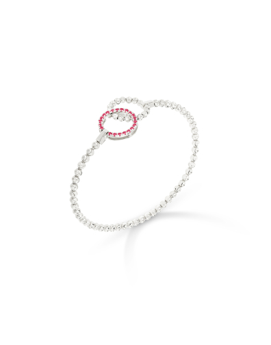 MOON EDEN BRACELET IN 18KT WHITE GOLD AND RUBIES
