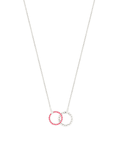 MOON EDEN NECKLACE IN 18KT WHITE GOLD AND RUBIES