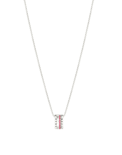 MOON EDEN PENDANT NECKLACE IN 18KT WHITE GOLD AND RUBIES