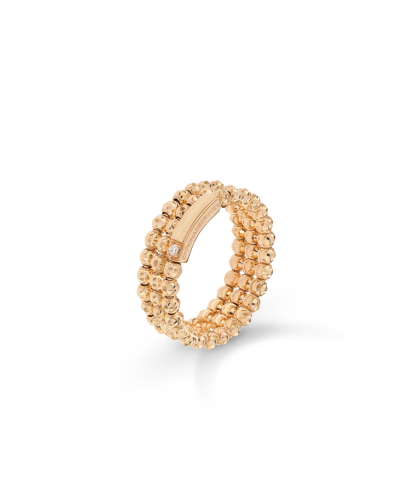 ANELLO MOON 3 FILE IN ORO 18KT