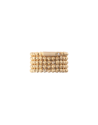ANELLO MOON 5 FILE IN ORO 18KT