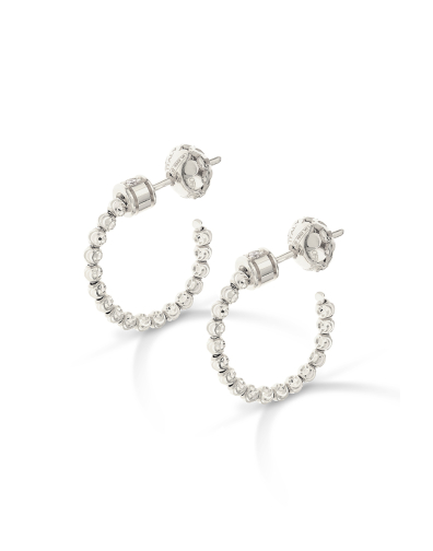 ORECCHINI MOON HOOP SMALL IN ORO BIANCO 18KT